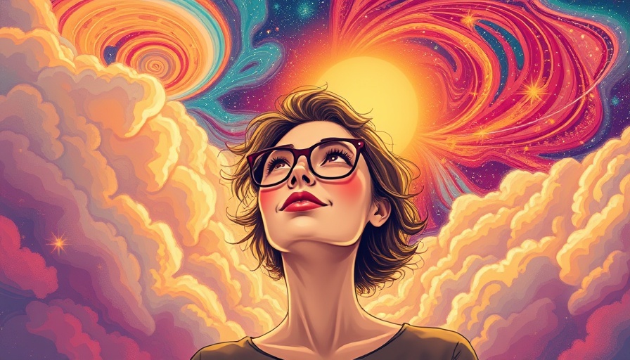 Vivid illustration depicting the strengths of neurodivergence through an inspired woman.