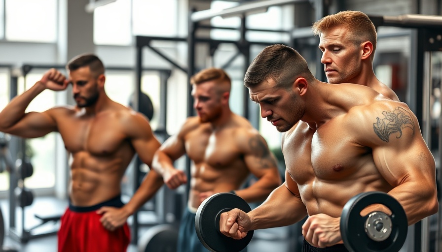 Athletes training in the gym for Mr. Olympia 2025 fitness preparation.
