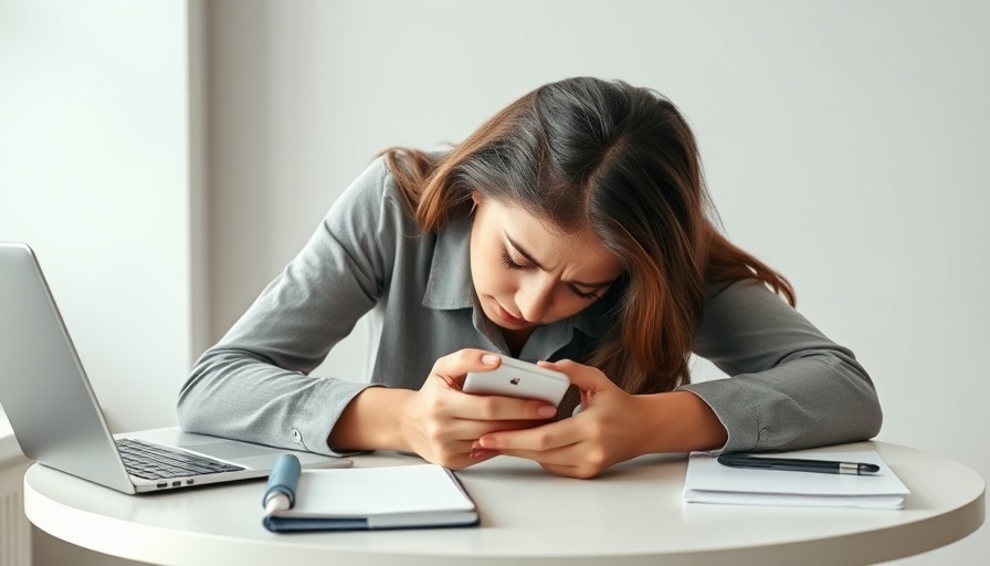 Navigate burnout in North County San Diego with stressed woman in office.