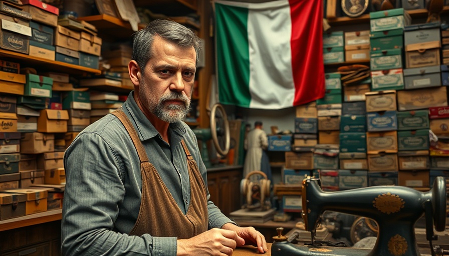 Pasquale Di Fabrizio in his shoemaker legacy workshop full of shoeboxes.