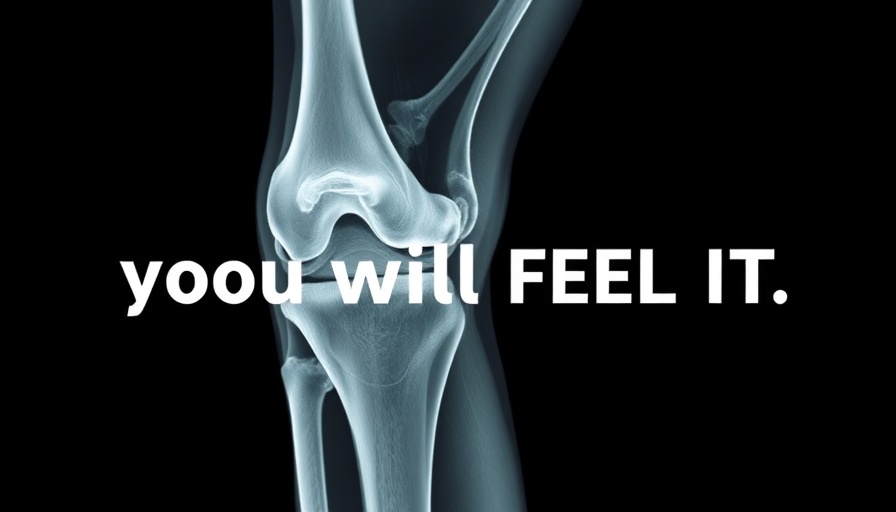 Reiki healing concept with X-ray of knee and text overlay.
