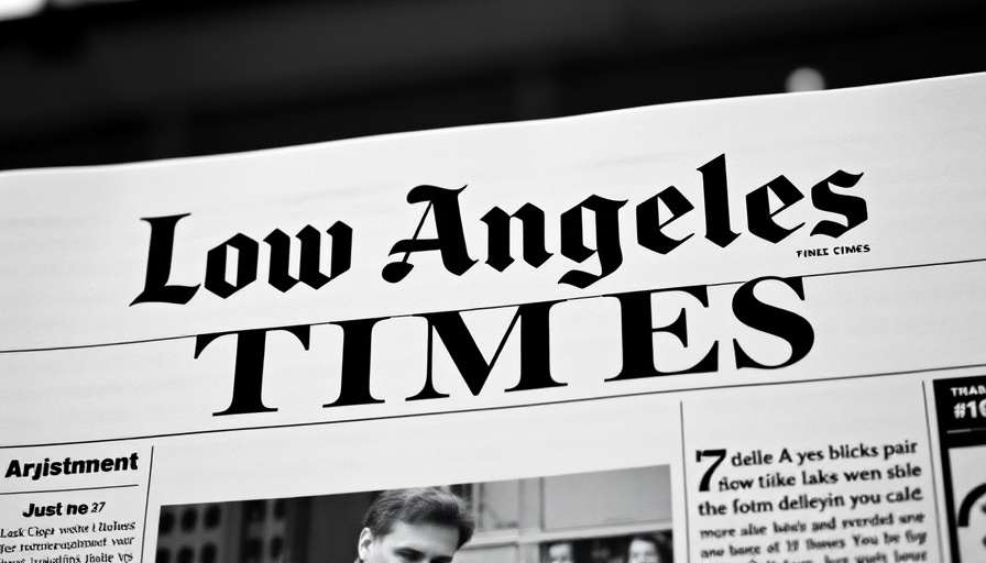 Los Angeles Times logo in classic black and white design.