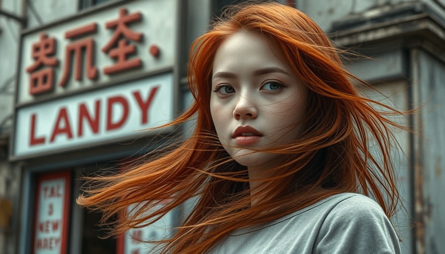 Young woman in front of vintage laundry sign, San Diego local news.