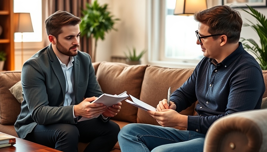 Therapist taking notes during a counseling session for postcoital dysphoria.