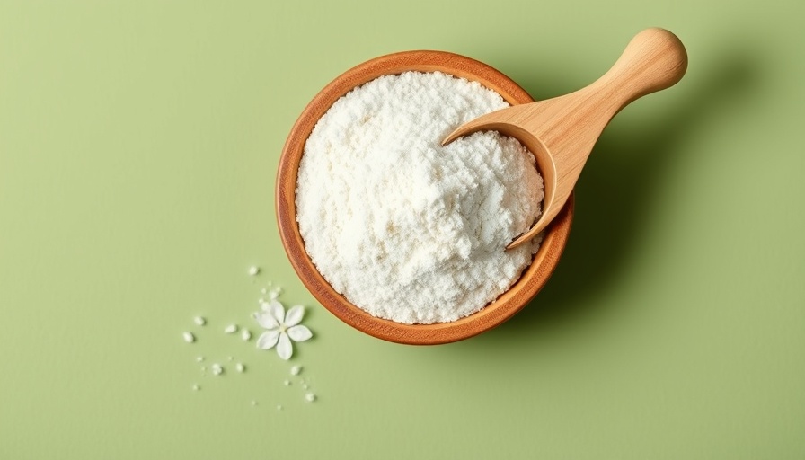 Maltitol powder in wooden bowl and scoop highlighting maltitol benefits.