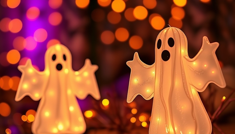 Festive ghost decor highlights Halloween activities in San Diego.