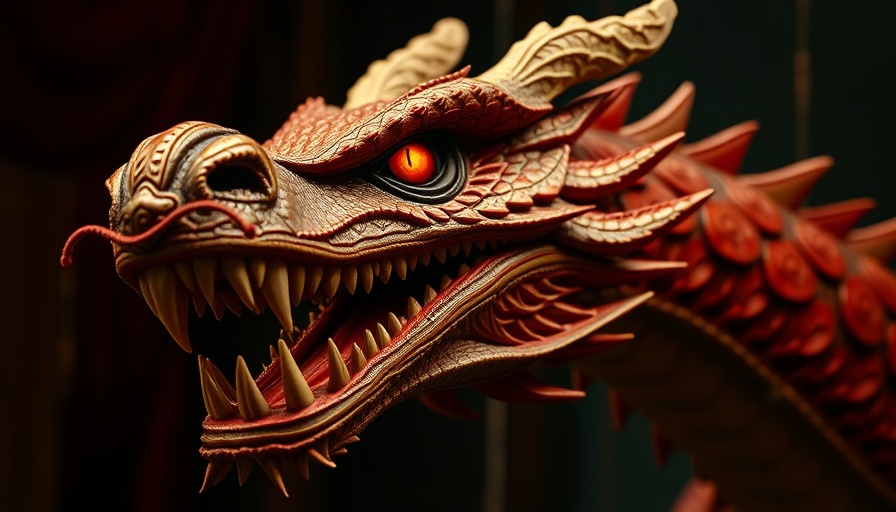 Ohio Shakespeare Festival The Hobbit Puppet: detailed dragon head design.