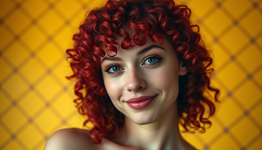 Crimped Hair Revival: person with red crimped hair at an event.