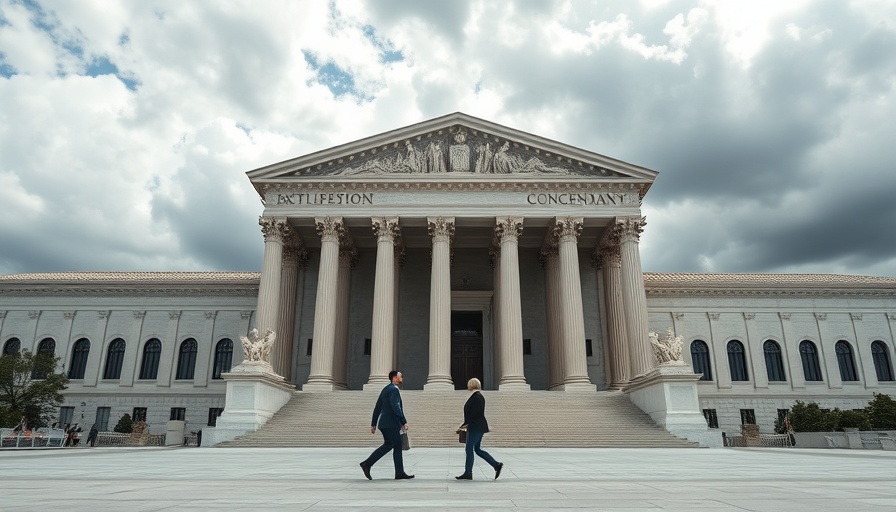 U.S. Supreme Court building with cloudy sky, related to Venezuelan migrants TPS ruling.