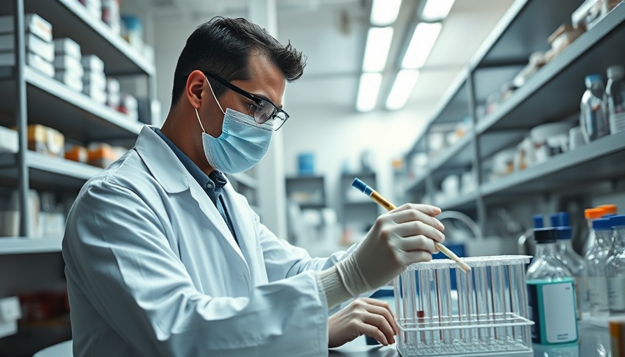 Scientist conducting Alzheimer's research in a laboratory.