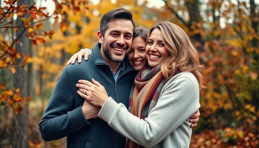 Couple embracing outdoors, symbolizing connection and affection.
