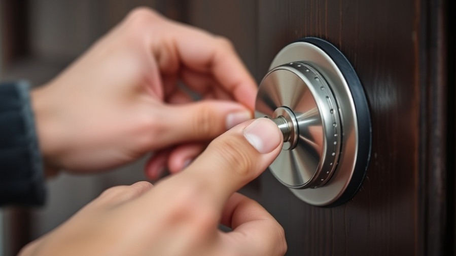 Home repair tips: close-up of key being inserted into a door lock.