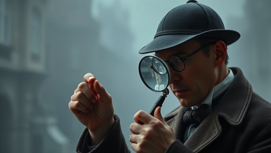 Sherlock Holmes analyzing market trends in oceanfront properties for luxury real estate investment.