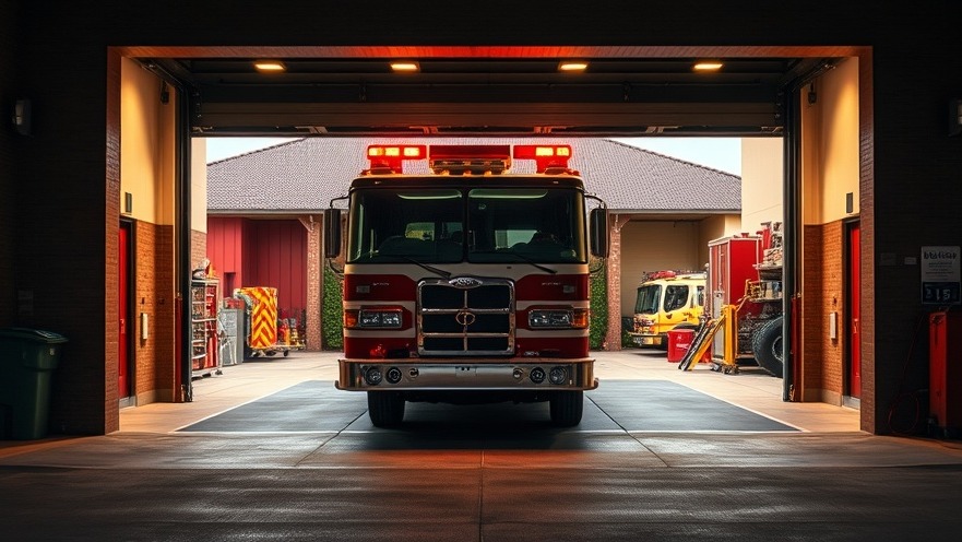 Fire station in Sharon Township showcasing fire truck and local emergency services news.