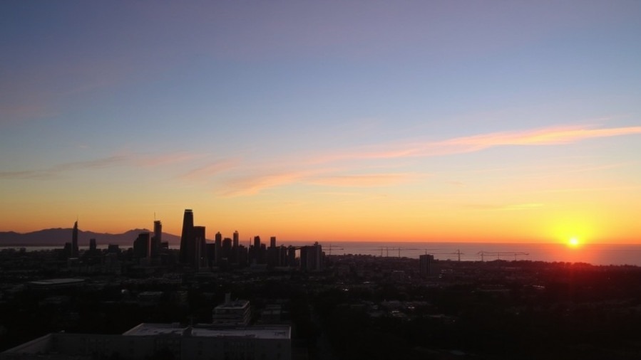 Stunning San Diego sunset over the city, reflecting current real estate trends.