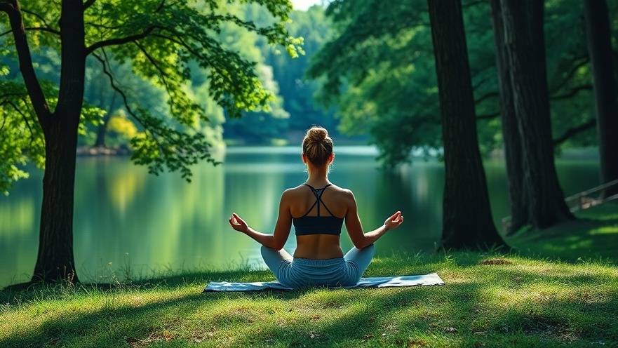 Serene yoga practitioner meditating in nature, promoting healthy living and holistic health.