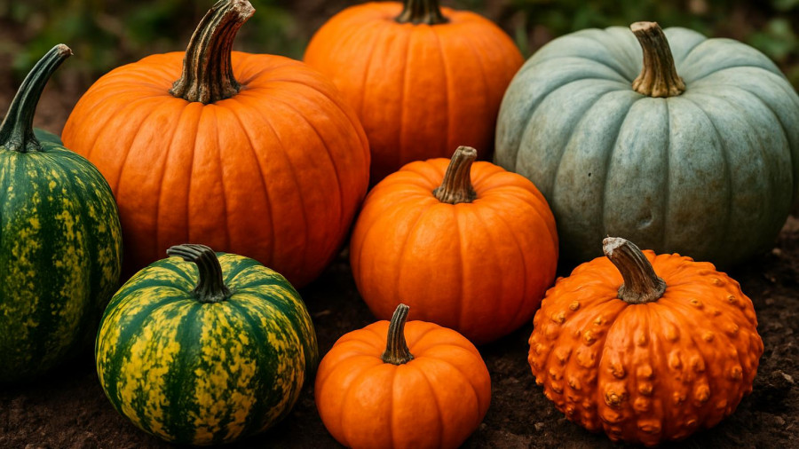 Vibrant pumpkins in Athens Texas family adventures setting.