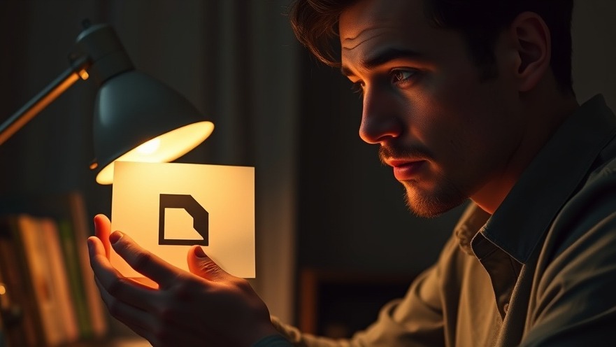 Designer inspired by Frank Lloyd Wright Building Conservancy, examining minimalist logo.