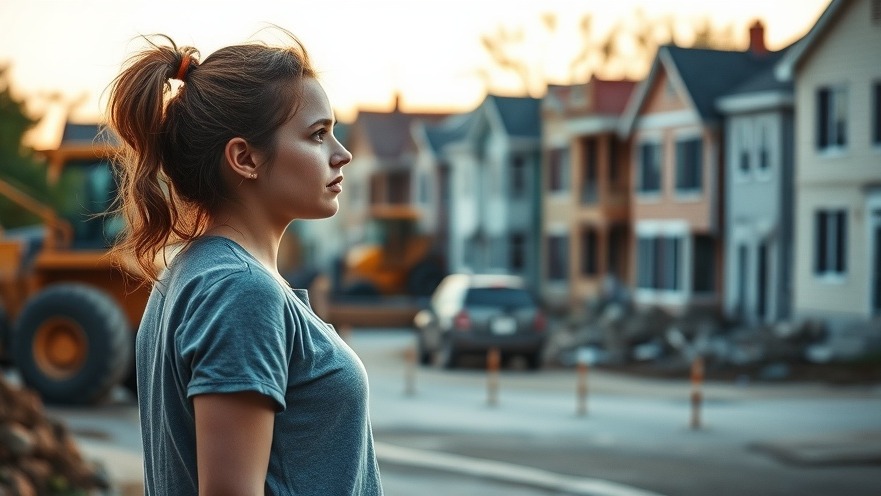 Young woman reflects on home demolition impact amid housing crisis.
