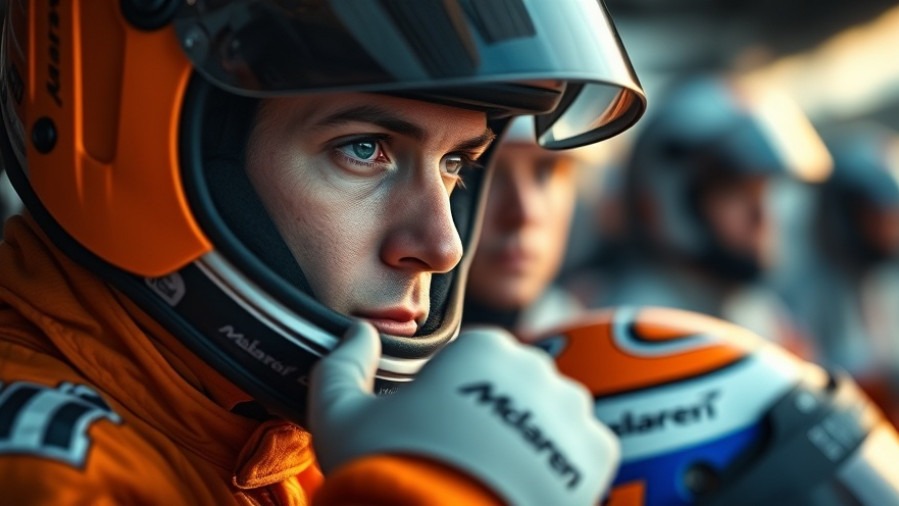 Focused race car driver embodies rapid decision-making amidst effective communication in teams.