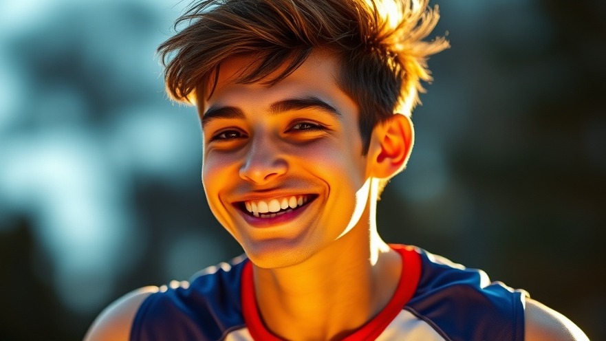 Athletic person in motion, glowing energy symbolizes mitochondrial function.