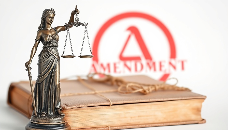 Lady Justice statue on book cover with Second Amendment symbol, handgun purchase rights for young adults