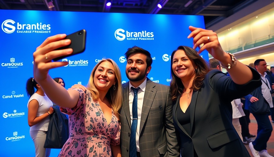 Apple TV Rebranding event with a group selfie at premiere.