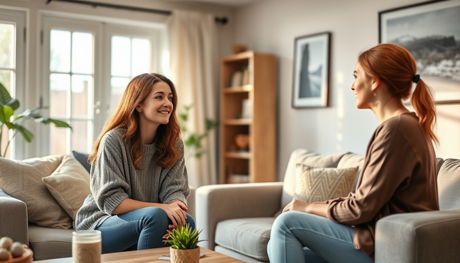 Two women discussing overcoming fear of raising your prices in a cozy setting.