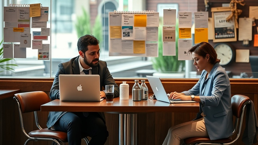Professionals work from a cafe, demonstrating return to office without painful mandates