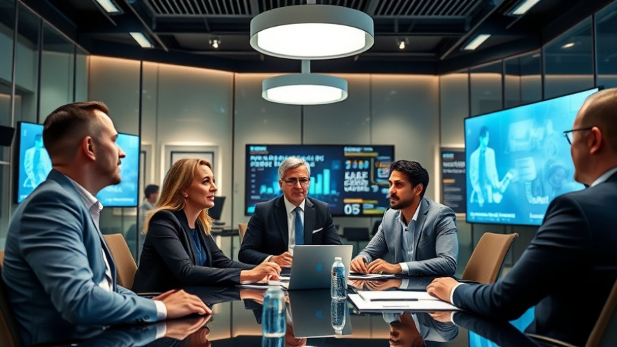 Professionals discussing B2B marketing strategies for 2024 in a modern setting.