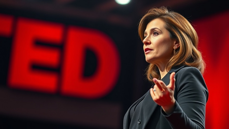 Defending Guyana from Big Oil: Confident speaker at a TED Talk.