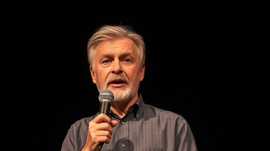 Middle-aged man discussing fertility misconceptions, with bold text overlay.