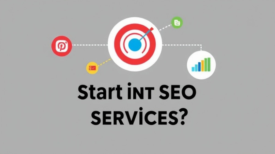 Digital services infographic with SEO focus and bold text.