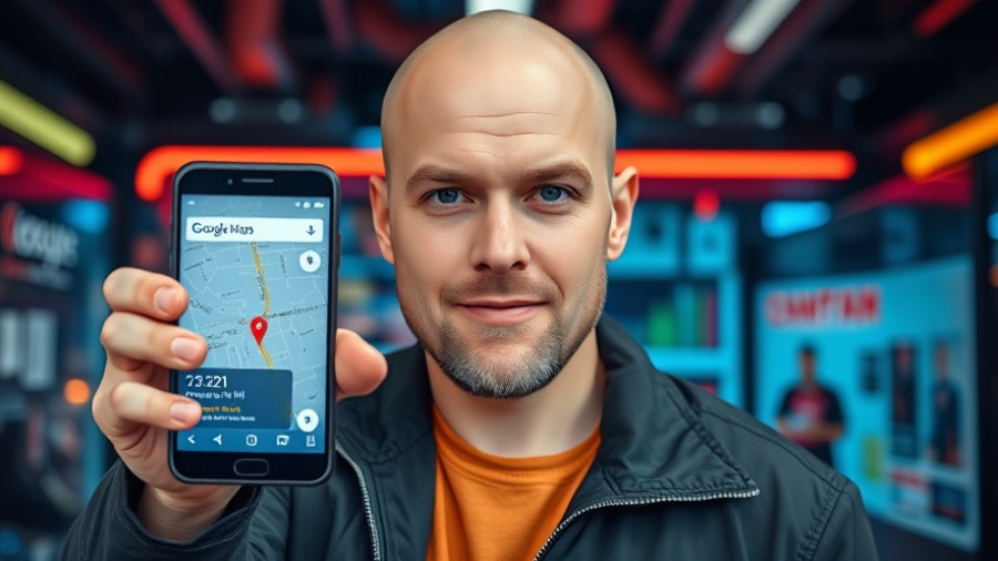 Google Maps SEO tips with ranking factors highlighted on phone screen.