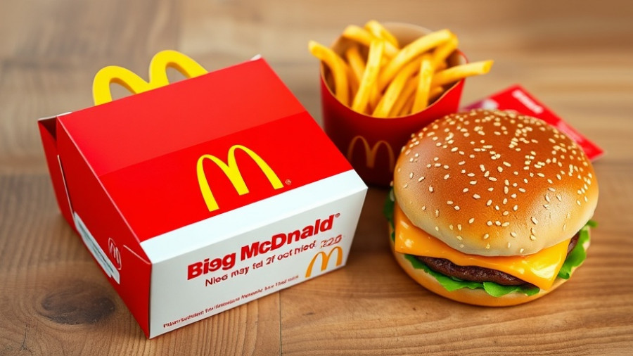Enduring brands: Iconic fast-food items on wooden table.