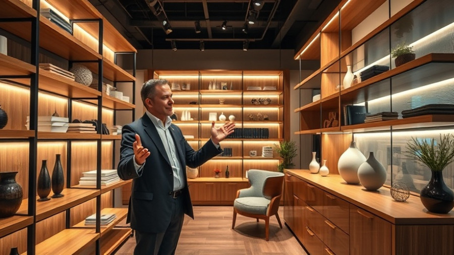 Luxury remodel showroom design experience with modern shelving