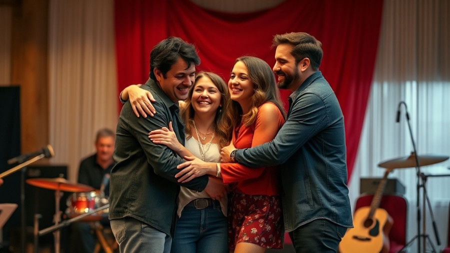 TED2026 Nigerian Voices, a joyful group on stage embracing.