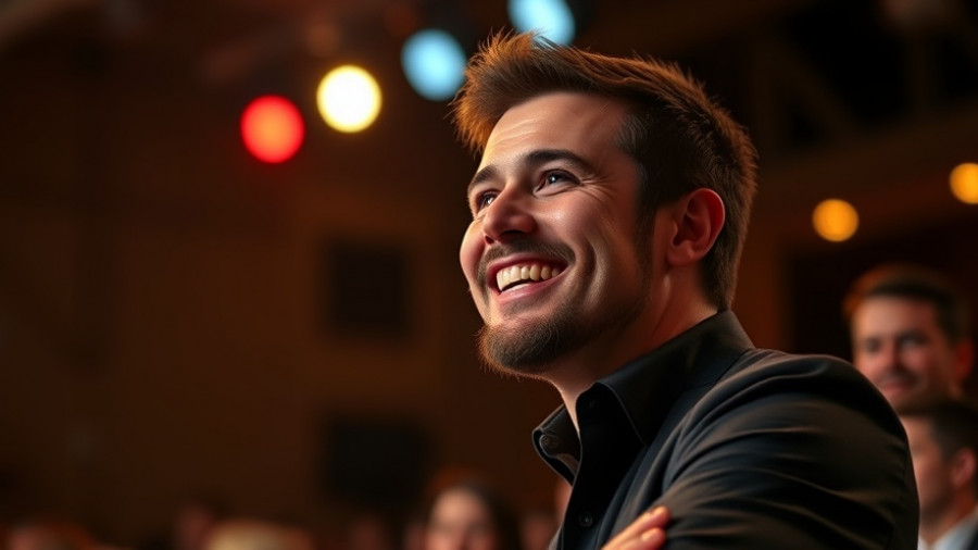 Charismatic speaker addressing audience on NYC small business impact.