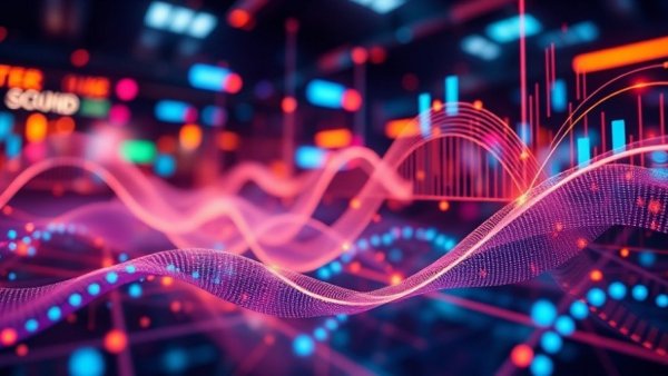 Abstract illustration of Voice AI for SMB marketing.