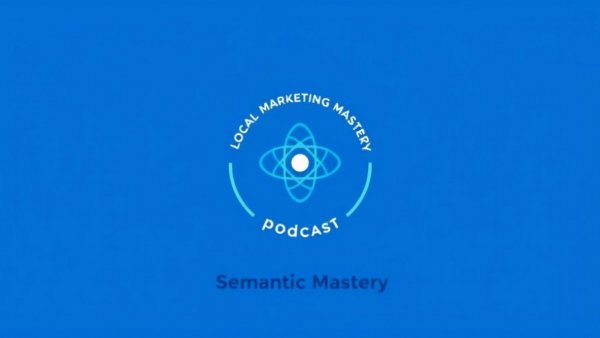 Logo for Local Marketing Mastery Podcast by Semantic Mastery. Creating City-Specific Service Pages.