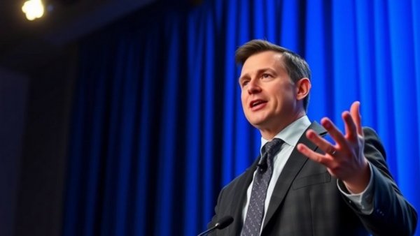 Professional speaker discussing AI in Music Innovation on stage.