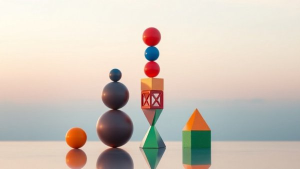 Abstract geometric shapes symbolizing creative economy impact on economic growth.