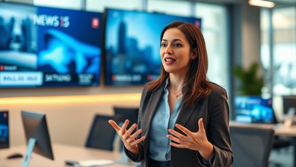 News anchor discussing managing finances after job loss.