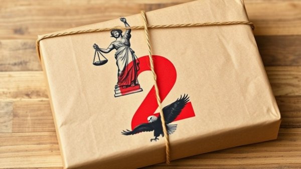 Statue of Justice wrapped book with number 2 symbolizing Challenge to National Firearms Act.