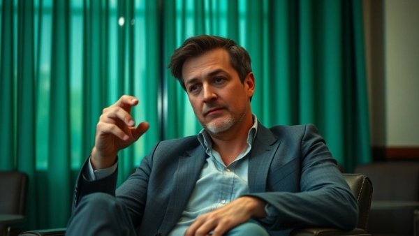 Man discussing photography tips and secrets in a studio.