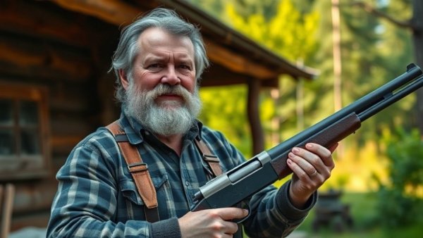 ATF Treatment of Patrick Adamiak image showing a man with a rifle outdoors.