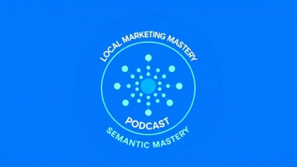 Local Marketing Mastery Podcast logo, vibrant blue circles