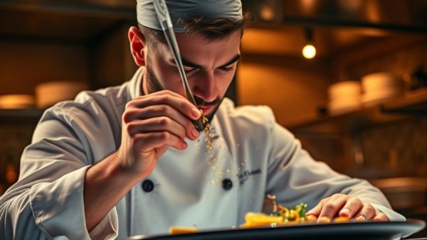 Chef preparing Alpine cuisine in Atlanta with precision and flair.