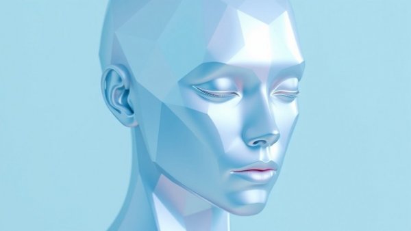 Iridescent geometric human figure symbolizes digital invisibility.