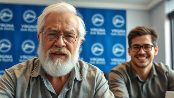 Virginia gun rights discussion, men in virtual meeting.